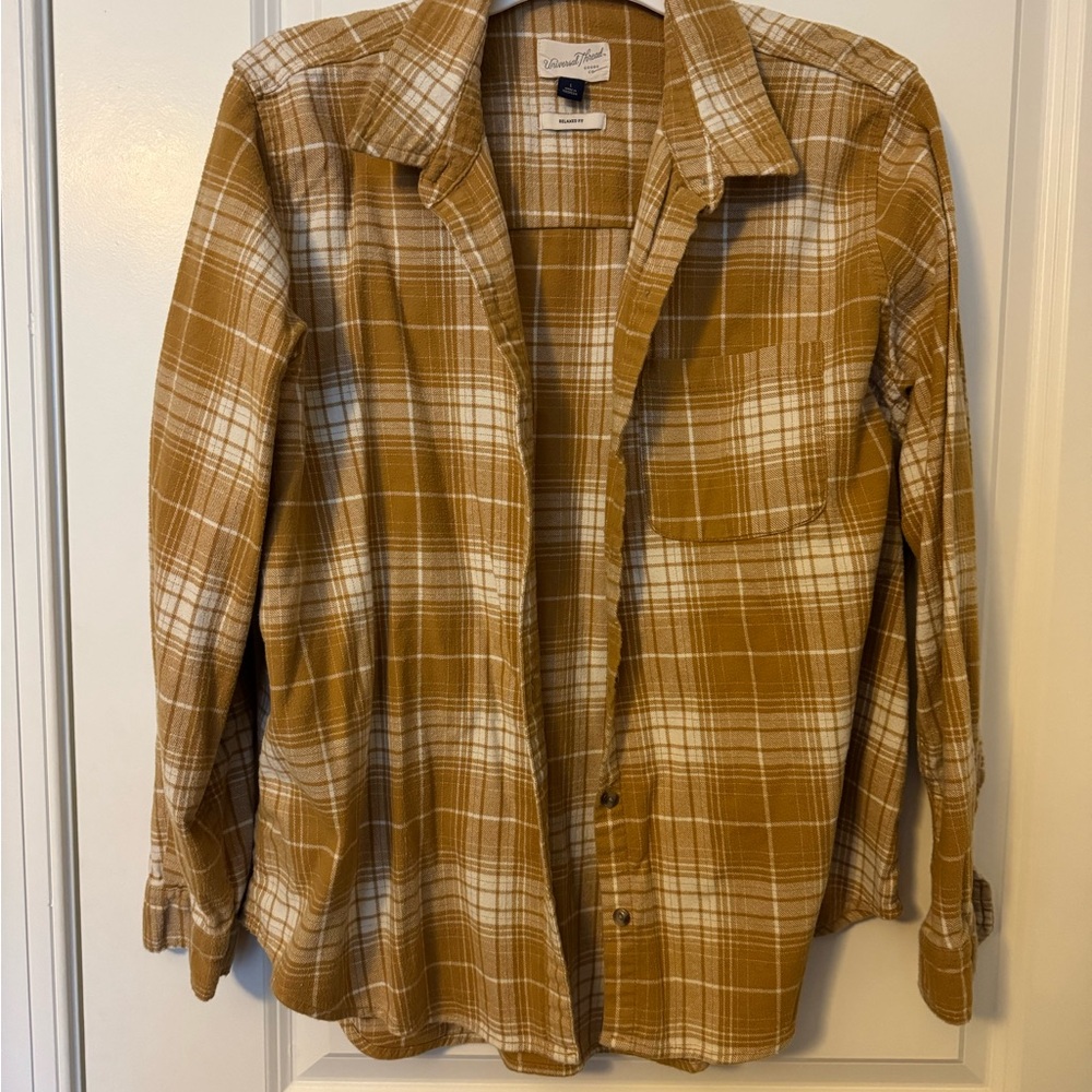Universal Thread Tan Plaid Shirt